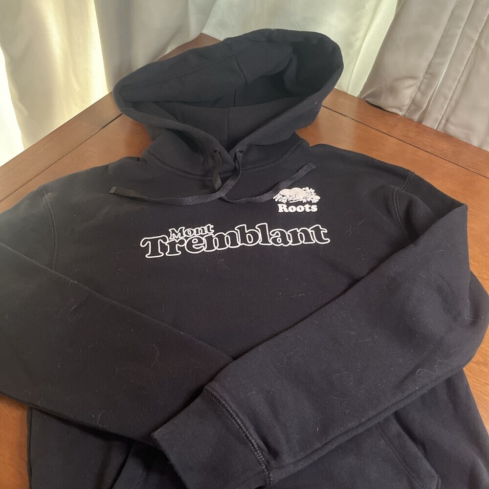 NWT Roots Mont Tremblant Canada Black KANGA HOODY Hoodie XS